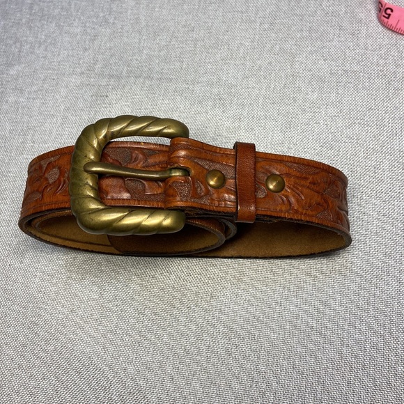 Vintage Belt Liz Claiborne Brown Leather - Picture 1 of 7
